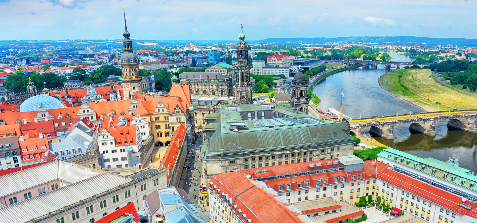 Aerial view of Dresden, Germany