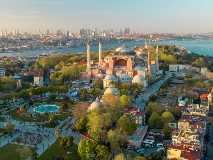 Hagia Sophia and Historical Peninsula in Istanbul.