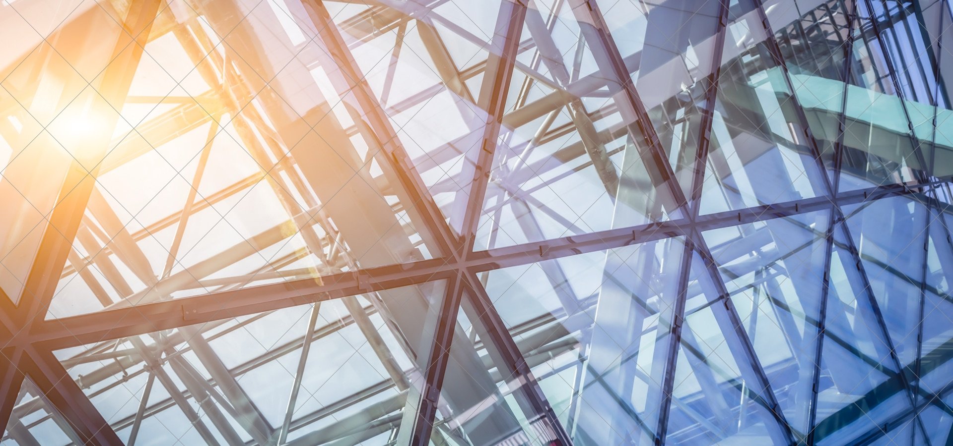 Abstract image of modern steel construction.