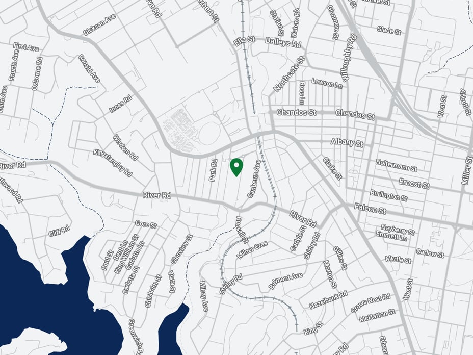 A map with a pin location for Berry Road.